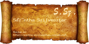 Sántha Szilveszter névjegykártya