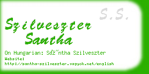 szilveszter santha business card